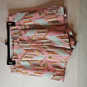 Women pink printed wide leg shorts Size 1XL